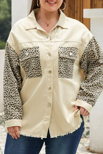 Leopard Button Up Jacket