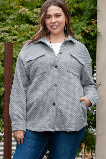 Button Up Pocketed Jacket